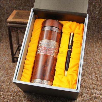 佛山市新产品厂家直销黑檀木紫砂保温杯招聘会议纪念礼品套装批发定制logo图片_高清图_细节图-义乌礼斌工艺品厂(个体经营)